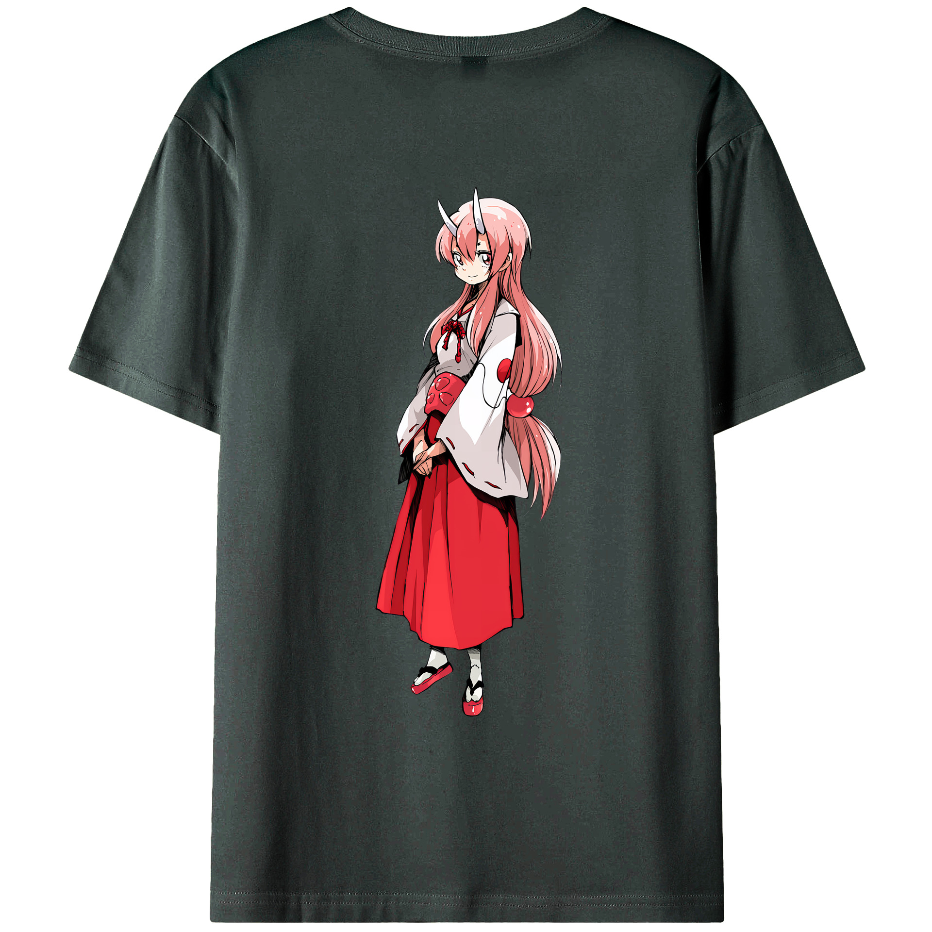 （画像用） 転スラ Regarding Reincarnated to Slime 綿100％ メンズ半袖Tシャツ（バックプリント） 通気性